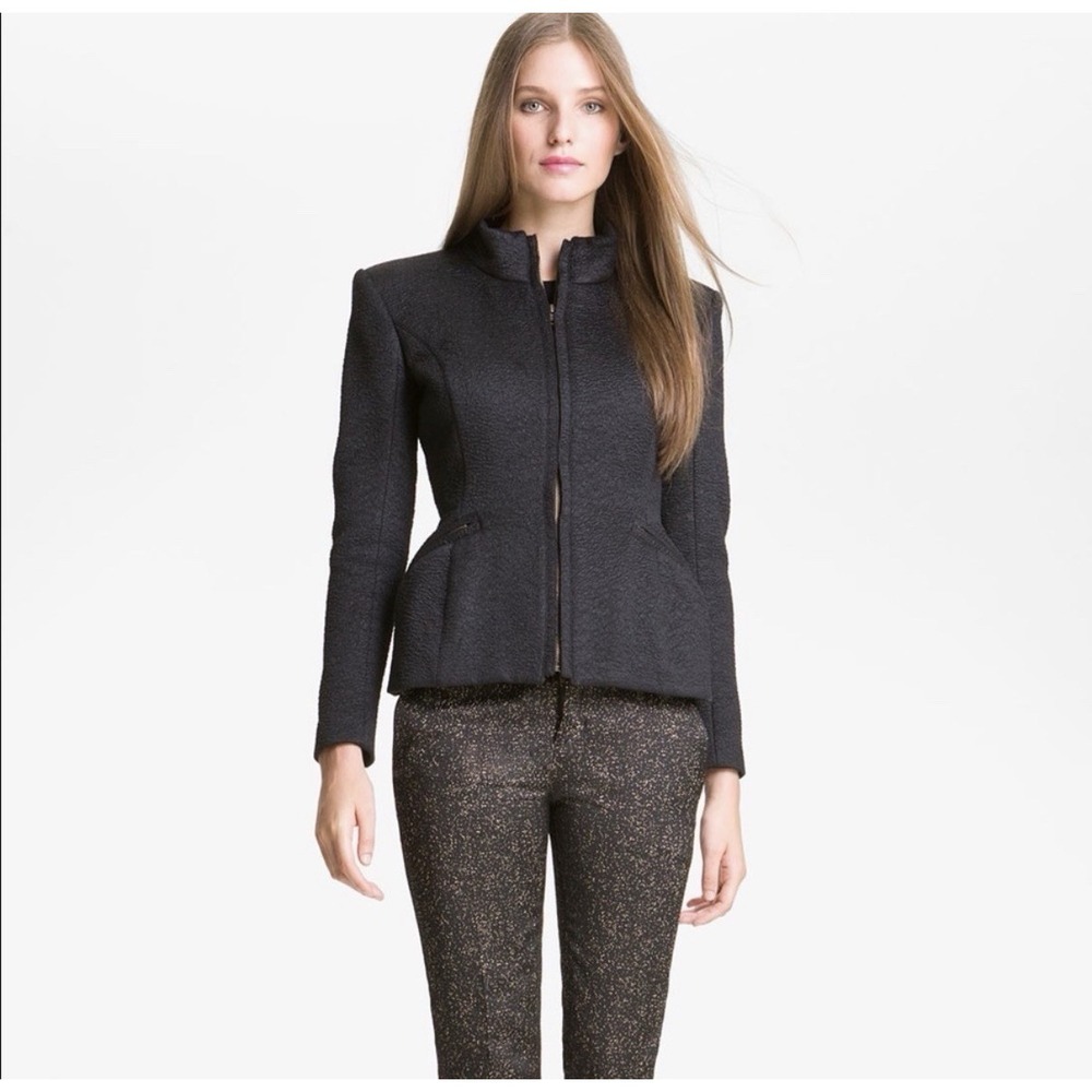 Theyskens Theory Jabari Fastracan Alpaca Wool Jacket $895 Black Sz 4